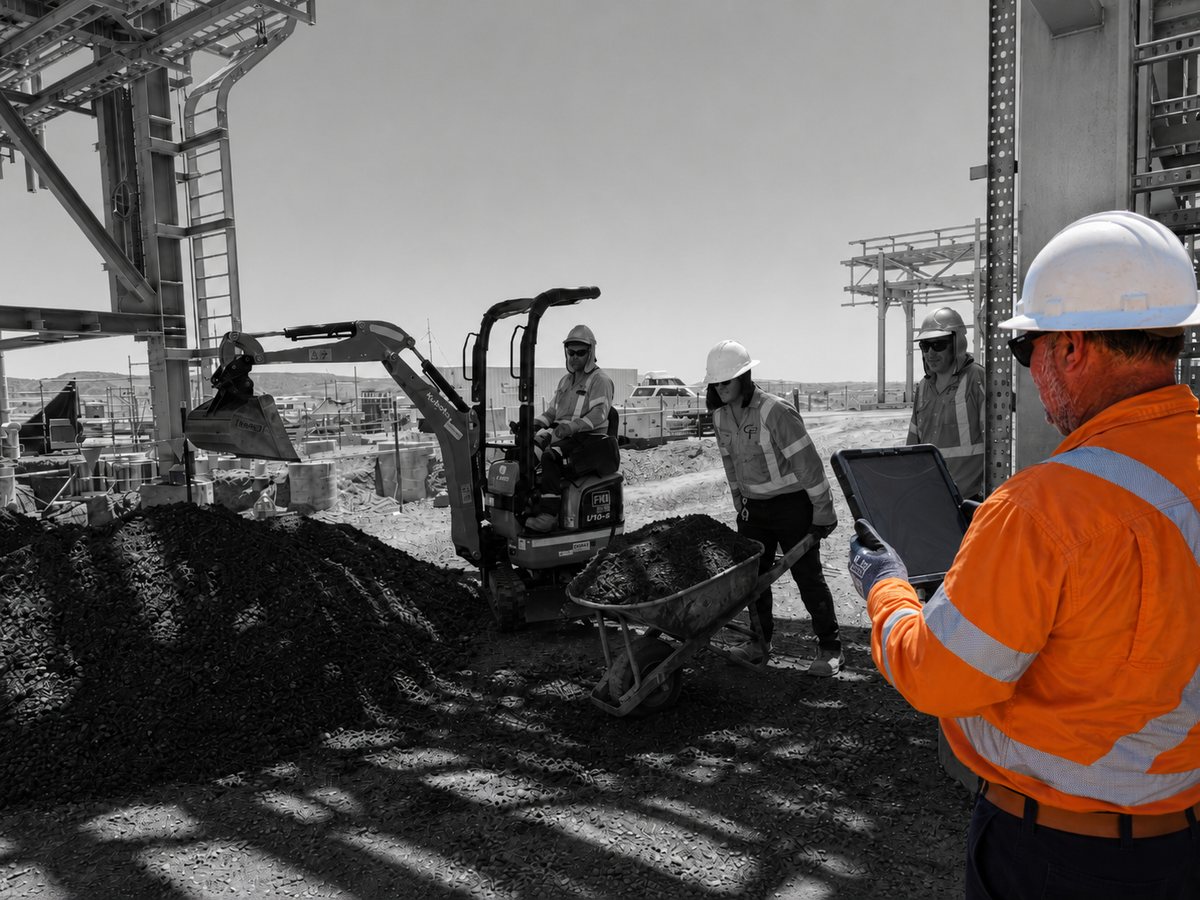 C&S supervisor capturing works on a cloud-connected site tablet